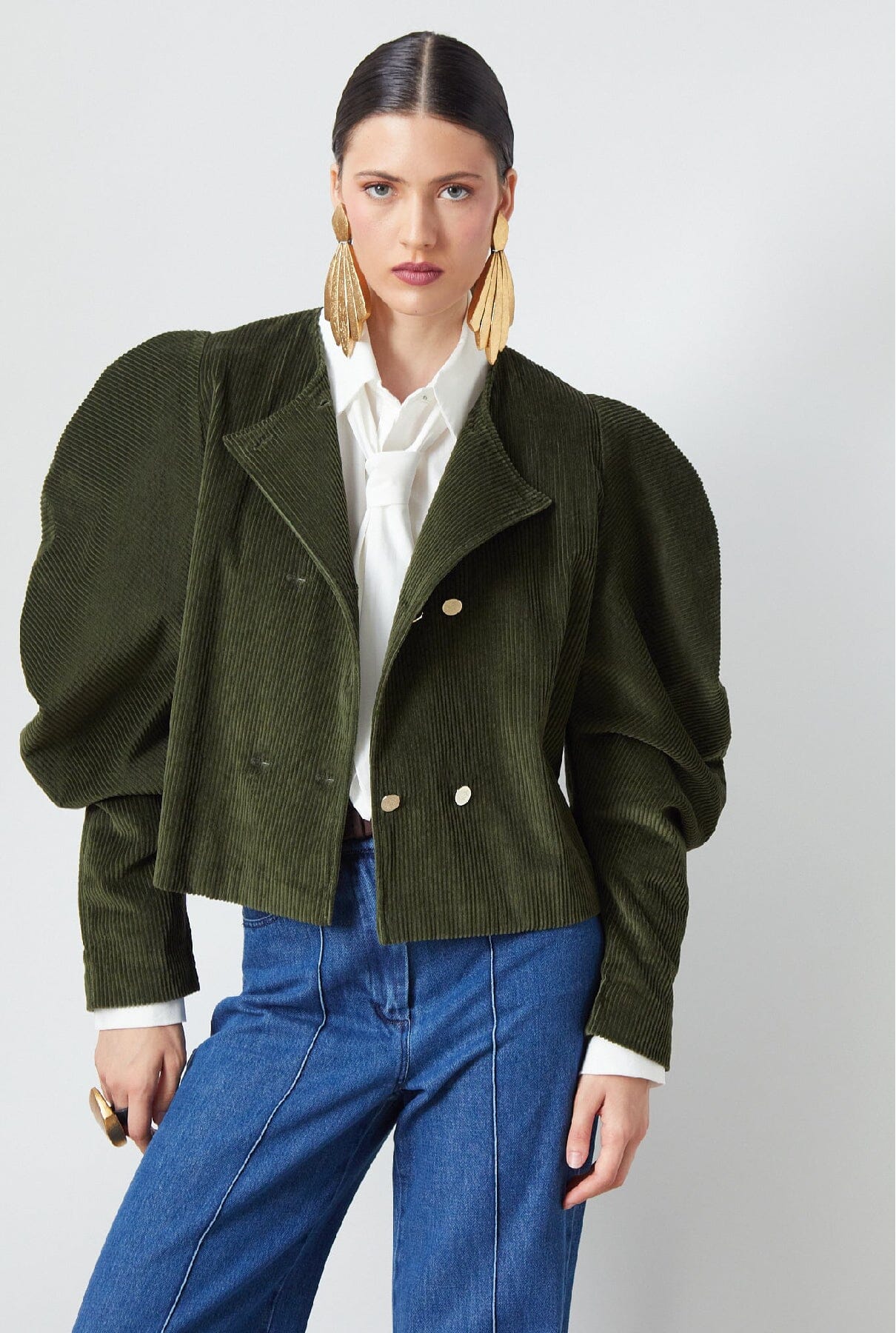 Camila Jacket Olive Corduroy Jackets The Label Edition 