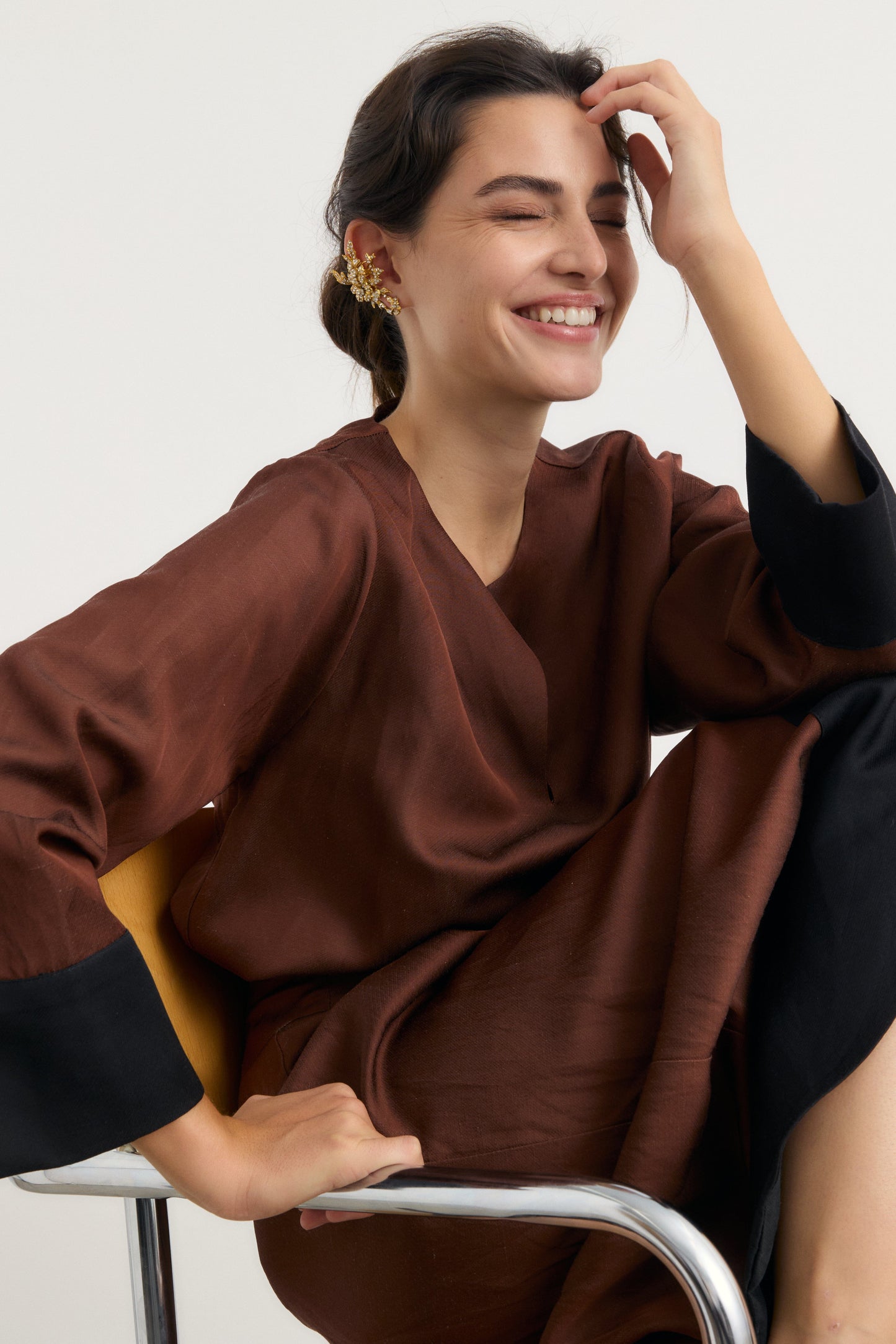 Camisa Alfonsina Marrón Shirts & Blouses Galcon Studio 