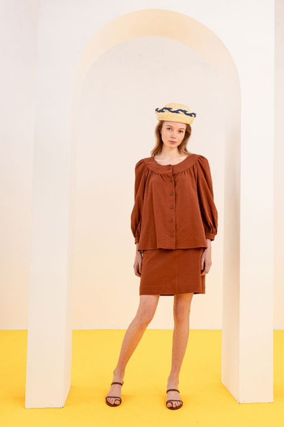 CAMISA ANA MARRÓN Shirts & blouses SOY FASCINANTE 