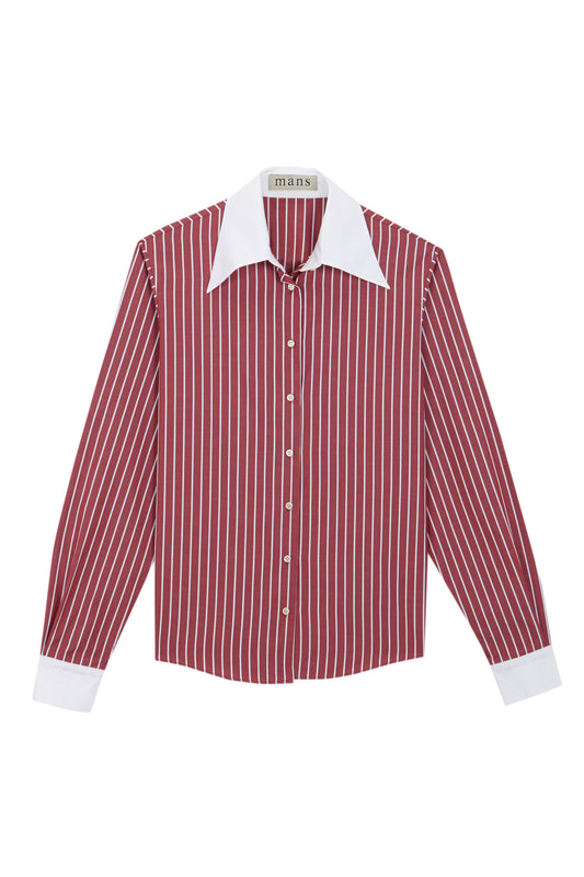 CAMISA BURDEOS RAYAS BLANCAS Shirts & Blouses MANS 