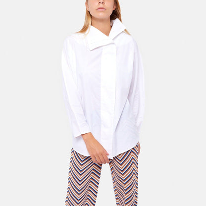 Camisa cierre lateral blanca Shirts & blouses Iki Essentials 