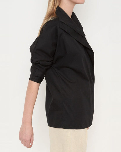 Camisa cierre lateral negro Shirts & blouses Iki Essentials 