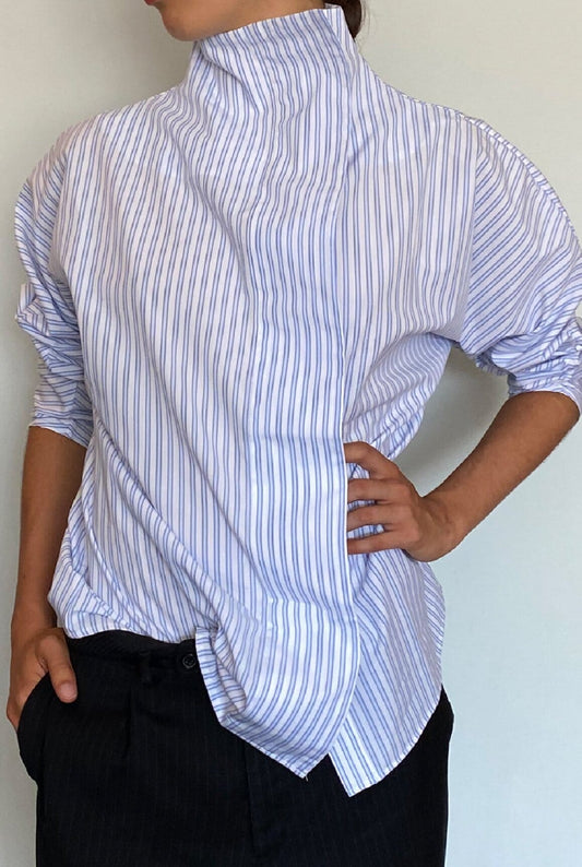 Camisa cierre lateral rayas - preorder Shirts & blouses Iki Essentials