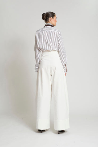 CAMISA CLASICA RAYAS MARRONES Shirts & Blouses Zaitegui Studio 