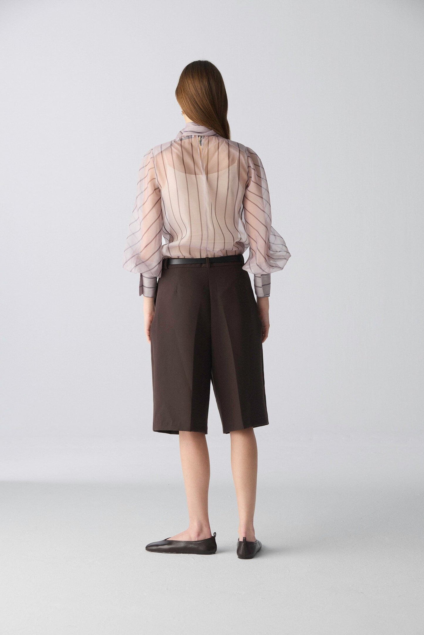 Camisa con lazada de organza a rayas Shirts & Tops Miguel Marinero 