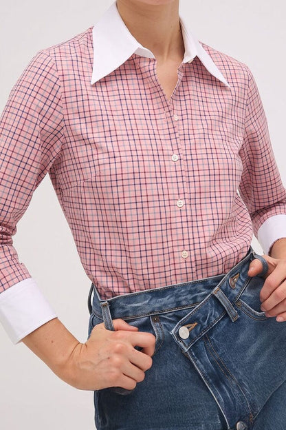 Camisa cuadros rosas y azules Shirts & Blouses Mans 
