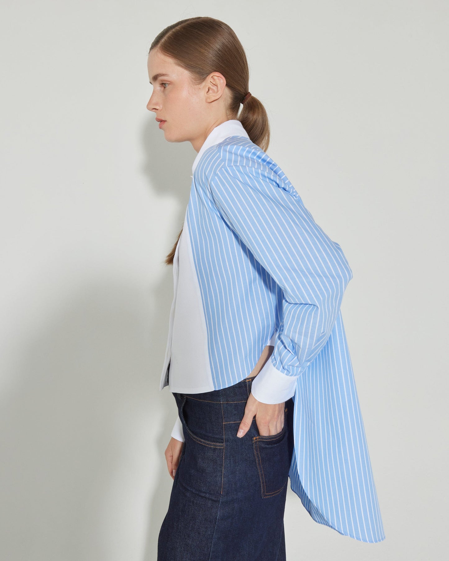 Camisa de popelin con pechero y puños de pique Shirts & Blouses Tot-Hom 