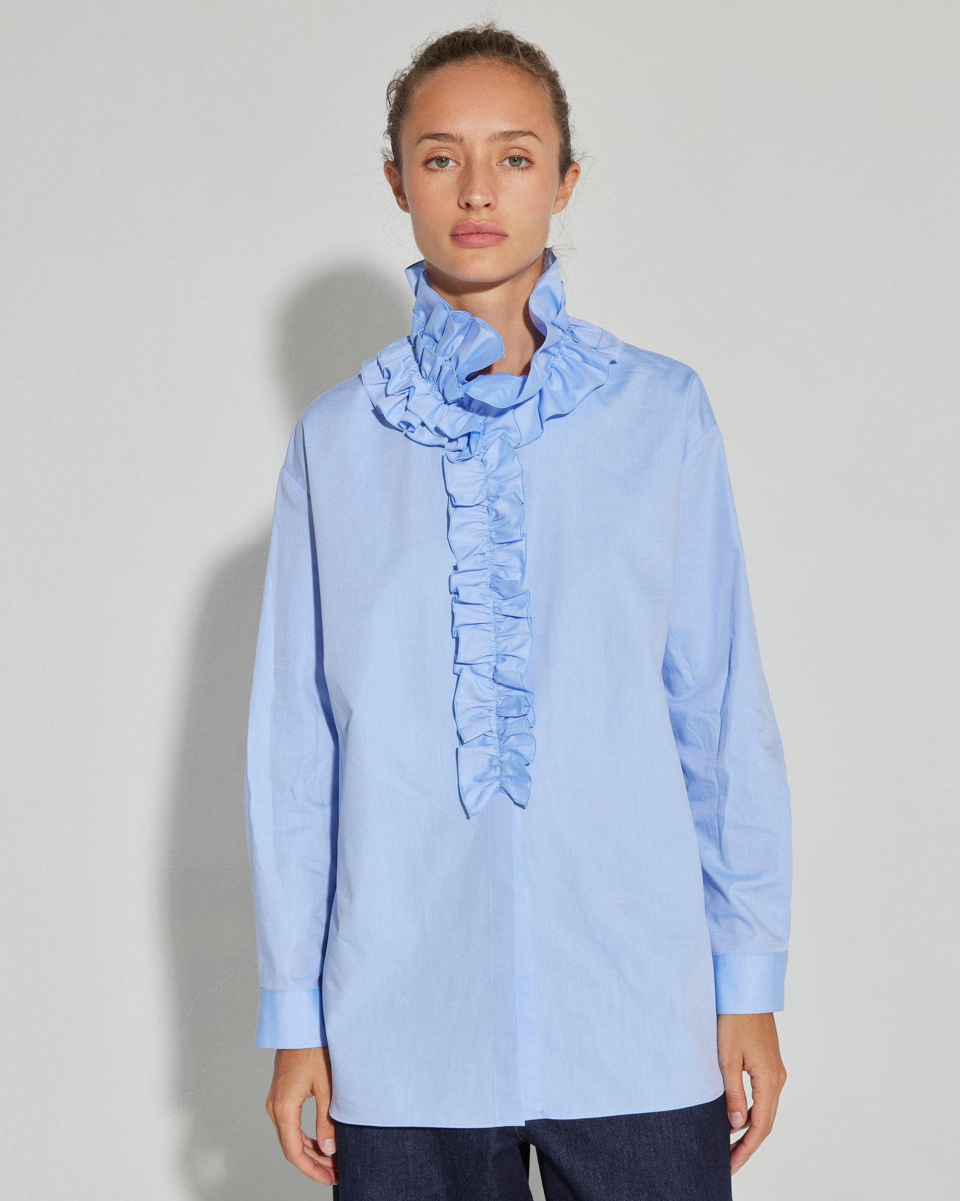 Camisa de volantes azul Shirts & Blouses Tot-Hom 