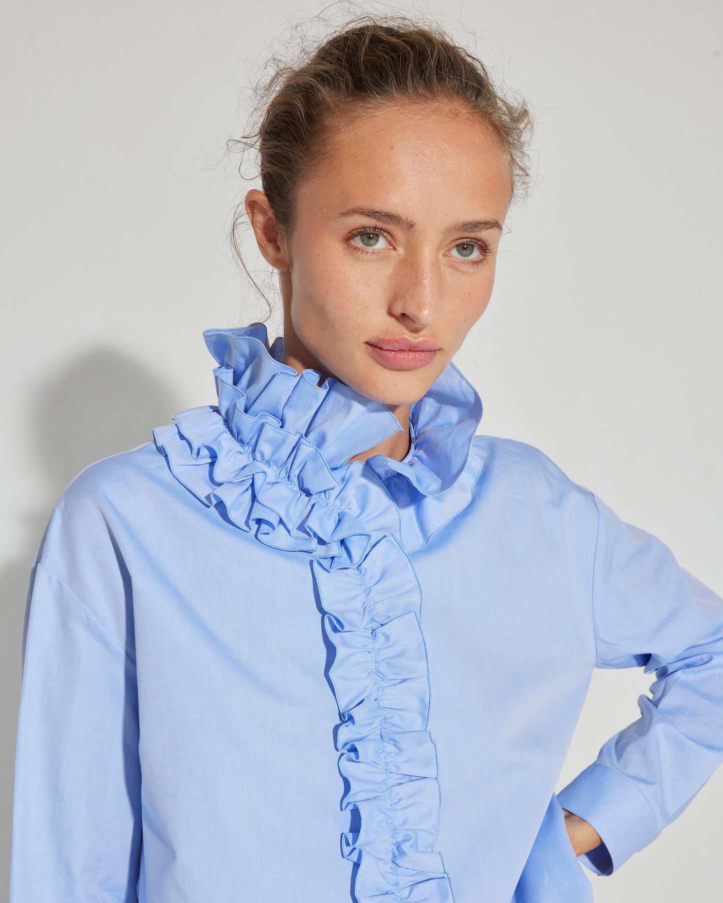 Camisa de volantes azul Shirts & Blouses Tot-Hom 