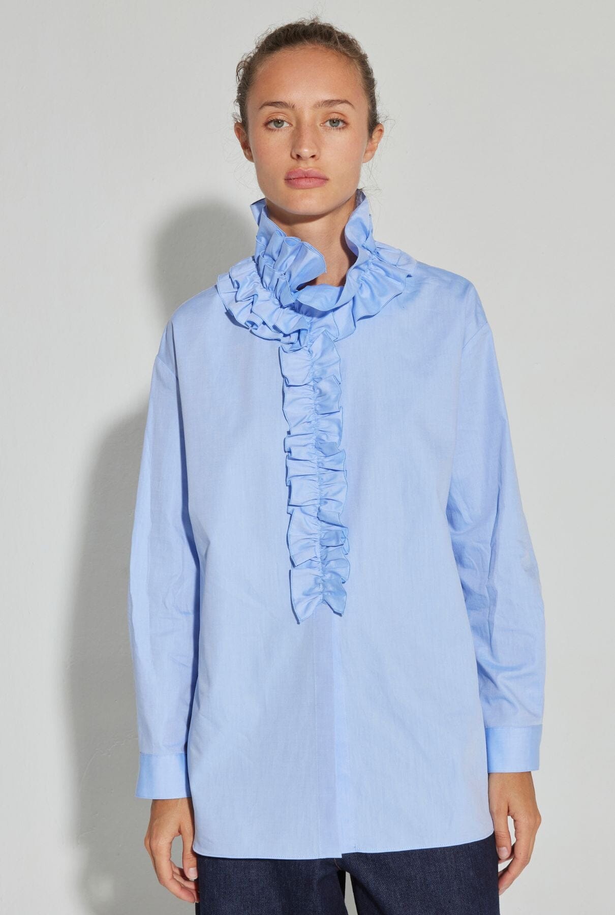 Camisa de volantes azul Shirts & Blouses Tot-Hom 