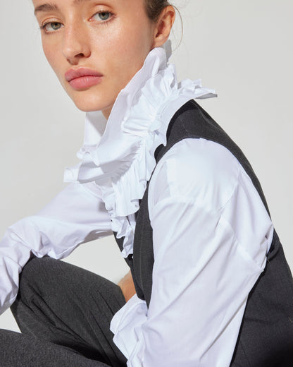 Camisa de volantes blanco Shirts & Blouses Tot-Hom 