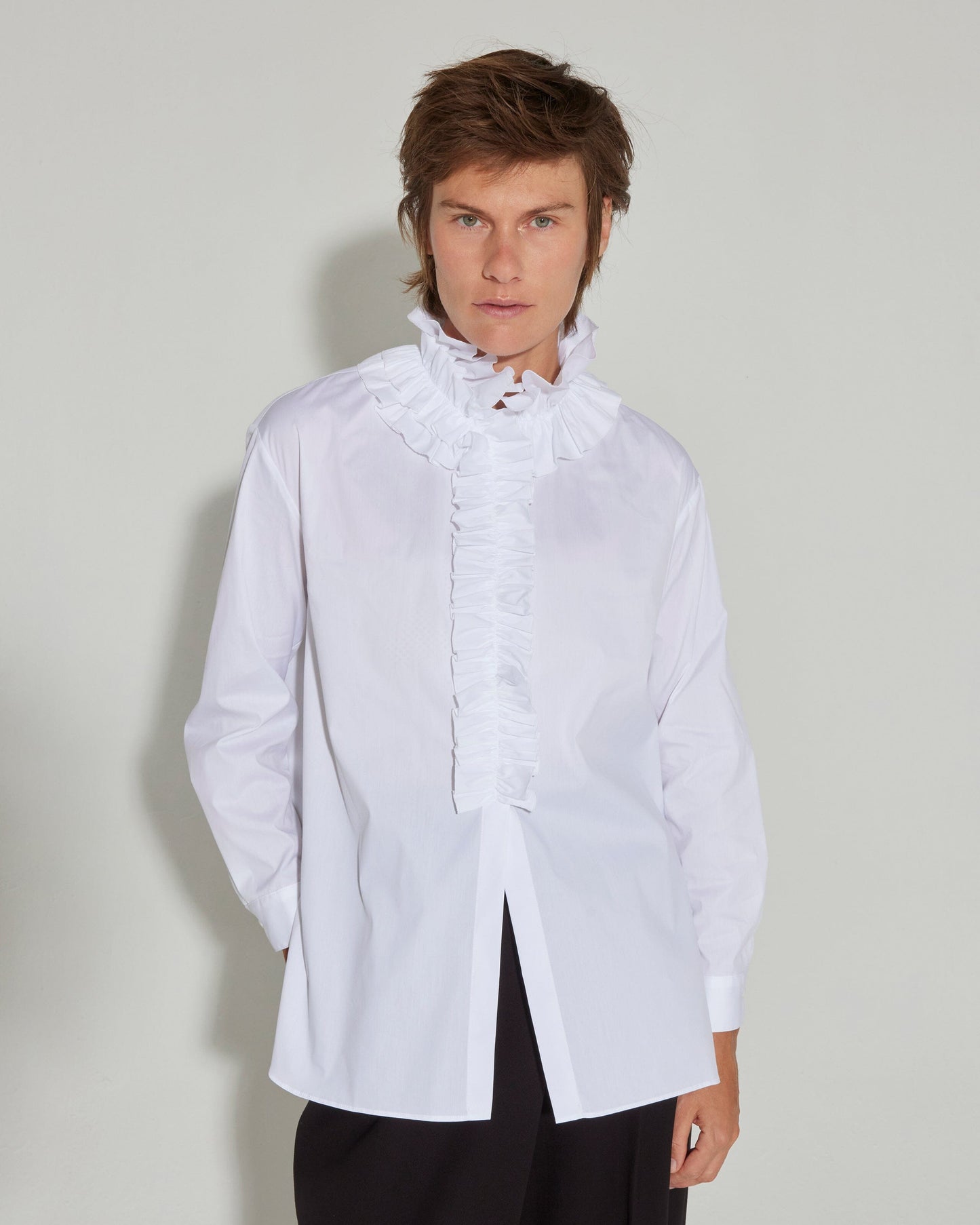 Camisa de volantes blanco Shirts & Blouses Tot-Hom 