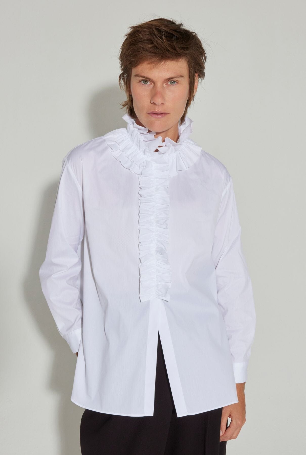 Camisa de volantes blanco Shirts & Blouses Tot-Hom 