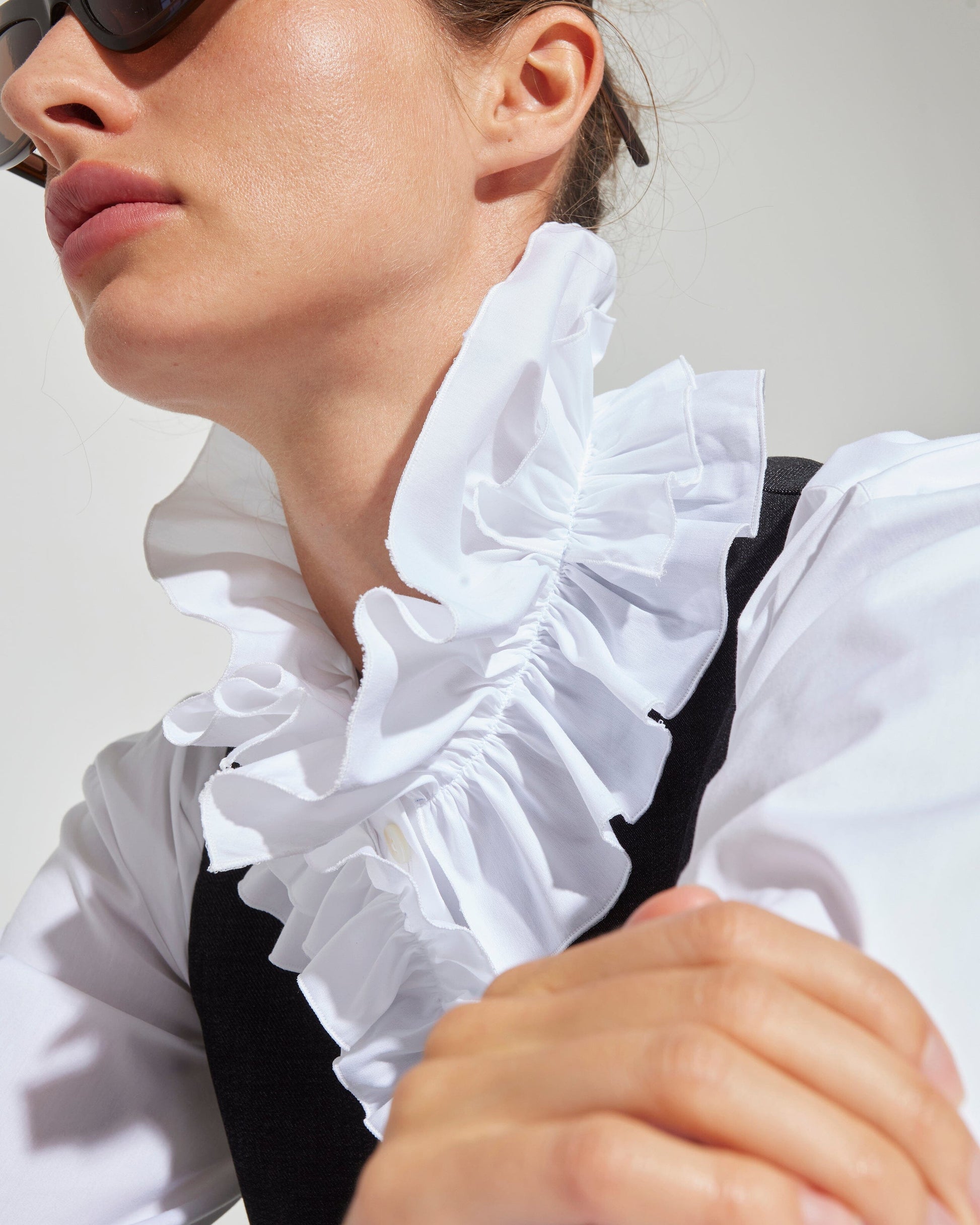 Camisa de volantes blanco Shirts & Blouses Tot-Hom 