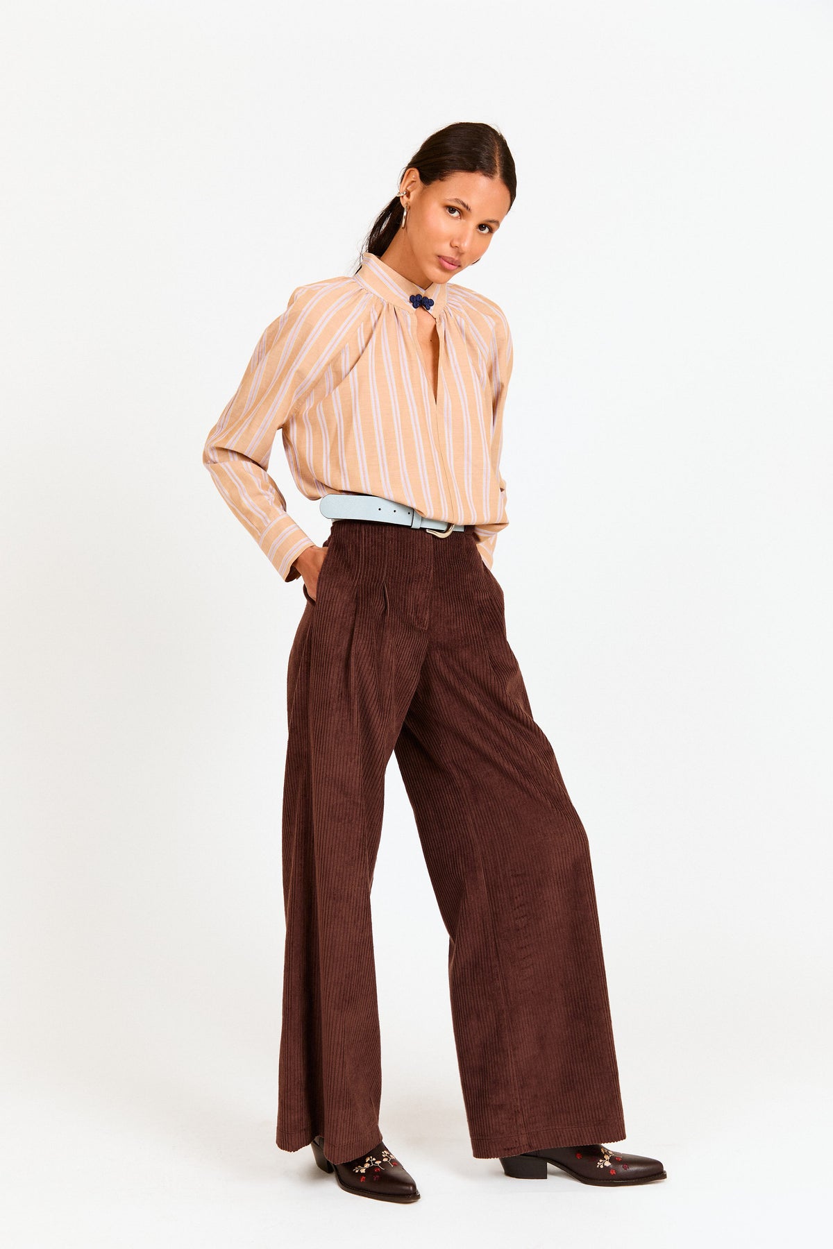 Camisa Dutton camel · Werit · vista 3