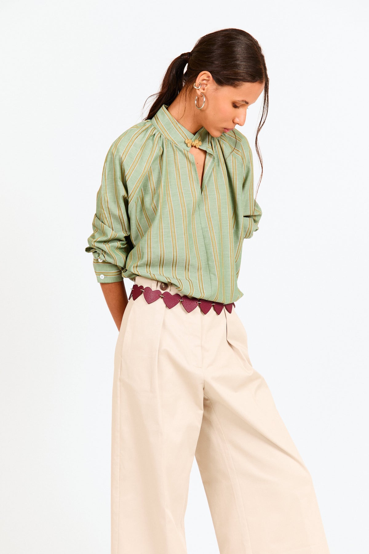 Camisa Dutton verde · Werit · vista 2