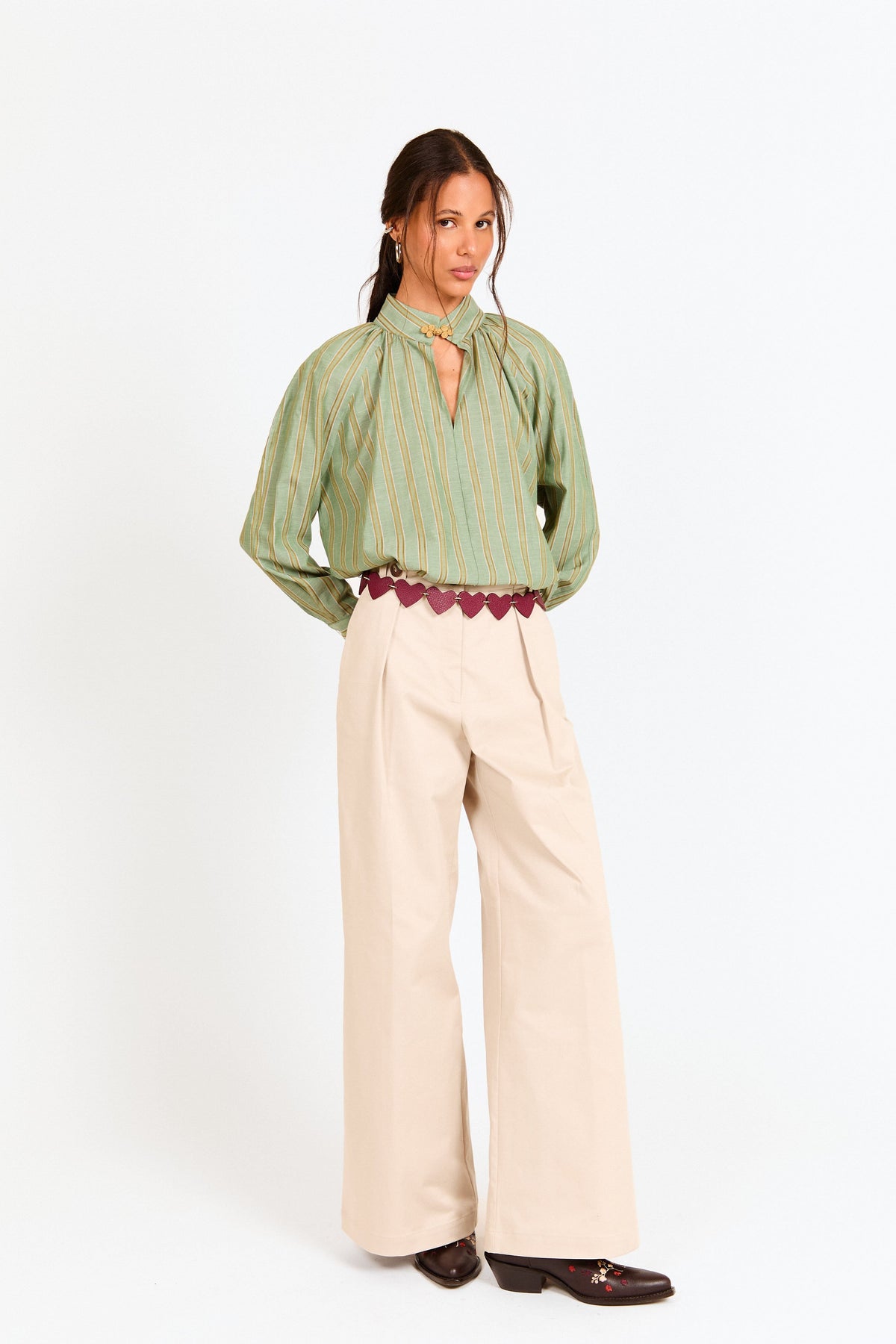 Camisa Dutton verde · Werit · vista 3