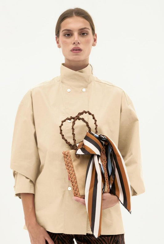 Camisa Elsa Manga larga beige Shirts & Blouses Iki Essentials