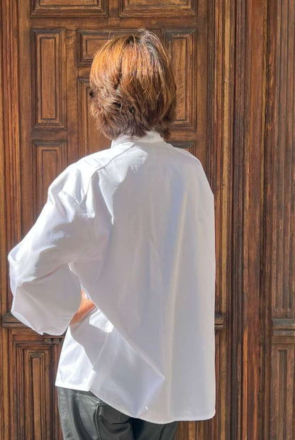 Camisa Elsa Manga larga blanca Shirts & Blouses Iki Essentials 