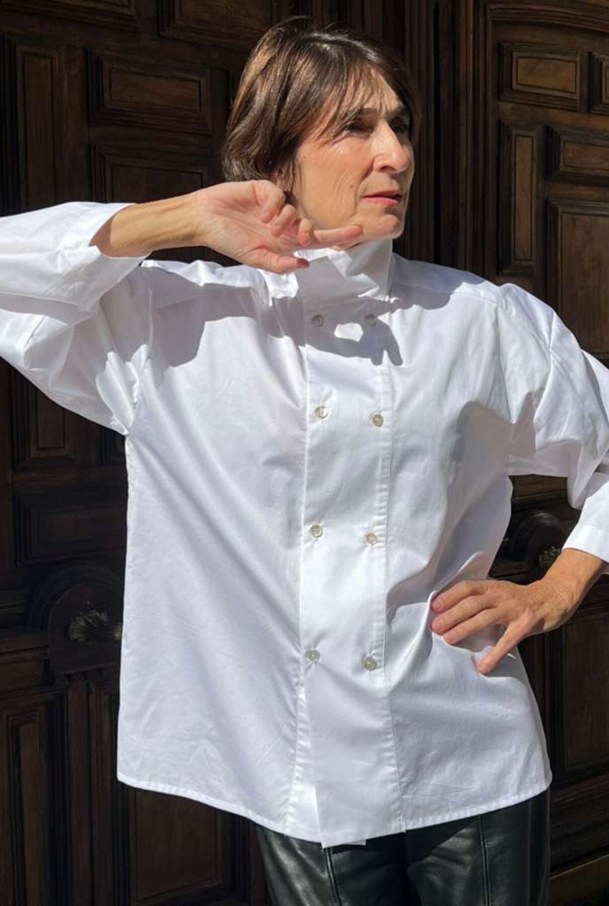 Camisa Elsa Manga larga blanca Shirts & Blouses Iki Essentials 