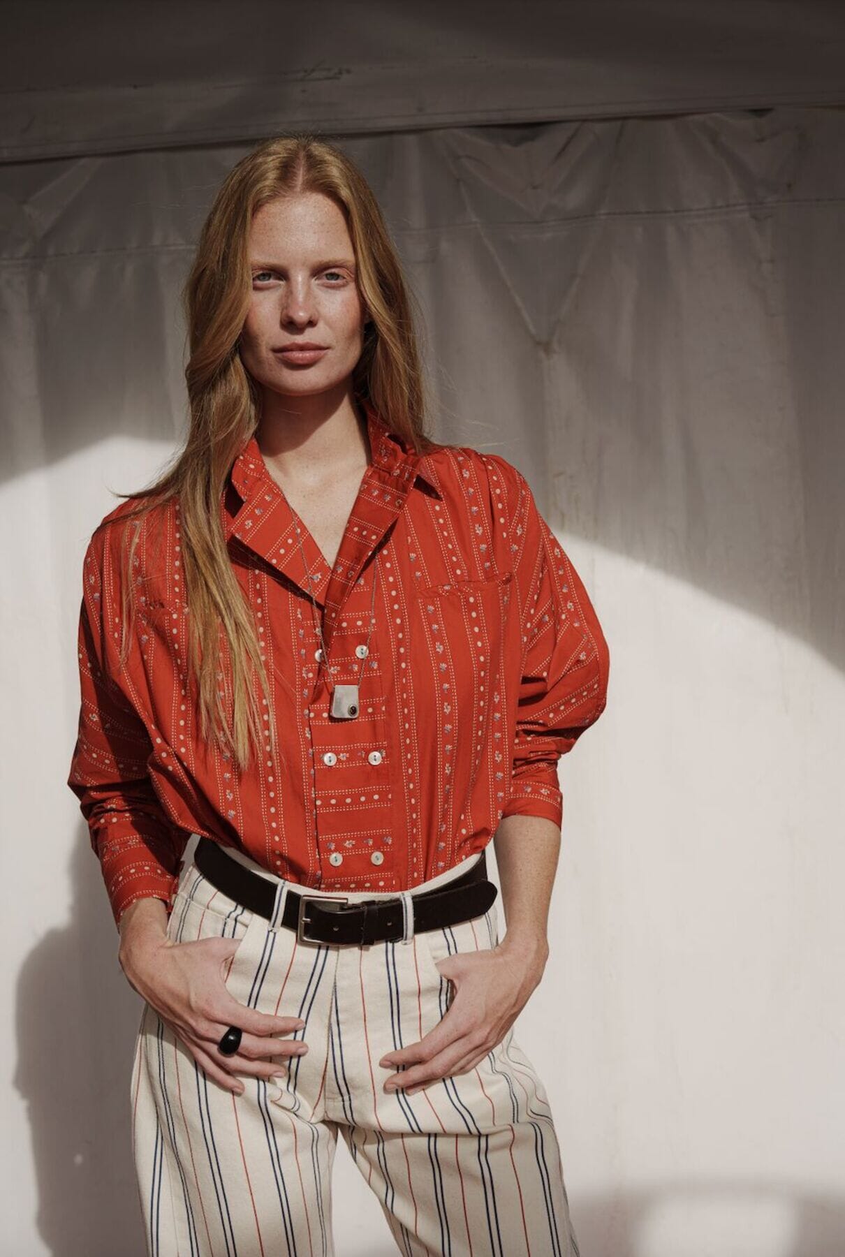 CAMISA HAT PRINT Shirts & Blouses Himba Collection 