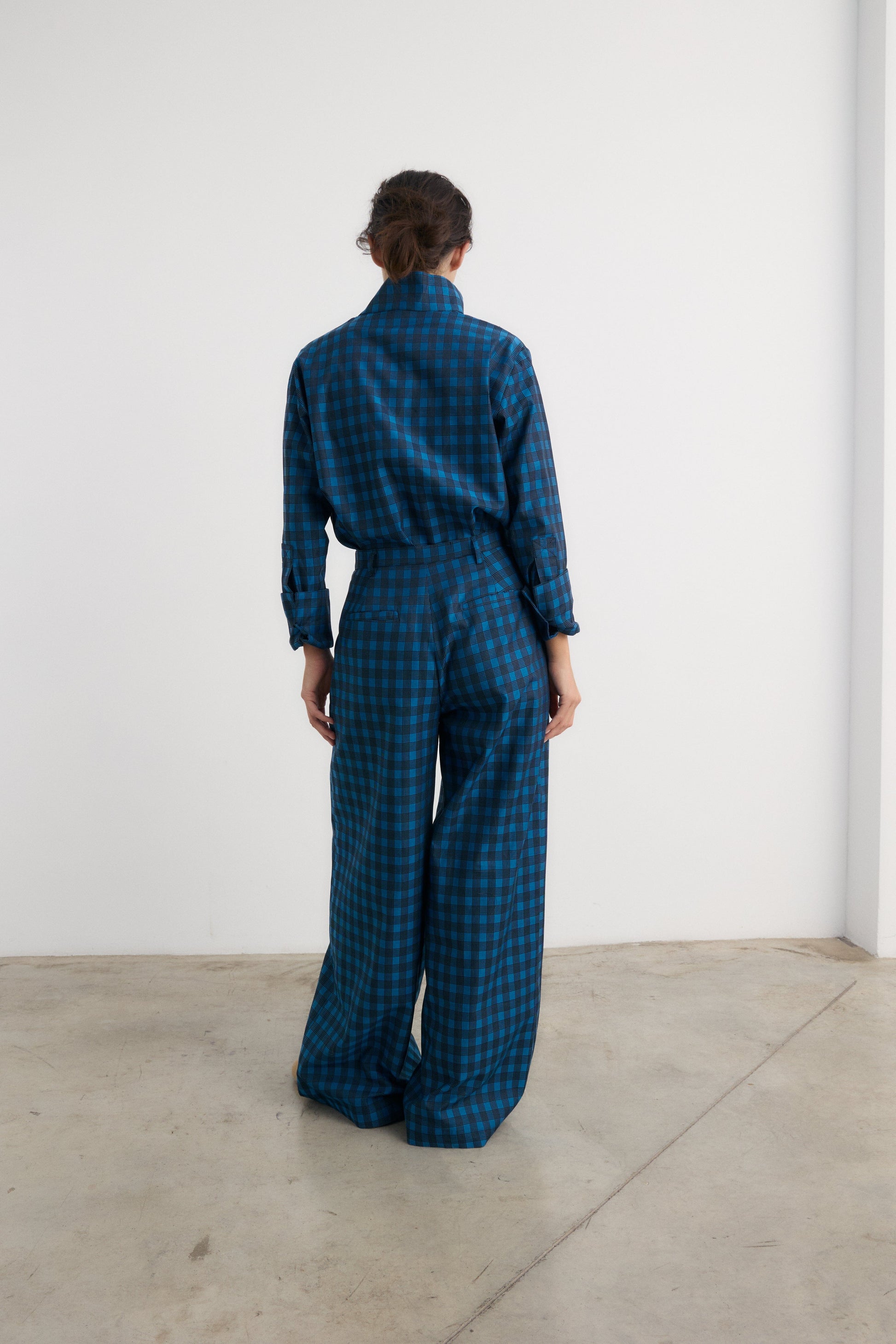 Camisa Ingrid cuadro azulón Shirts & Blouses Galcon Studio 