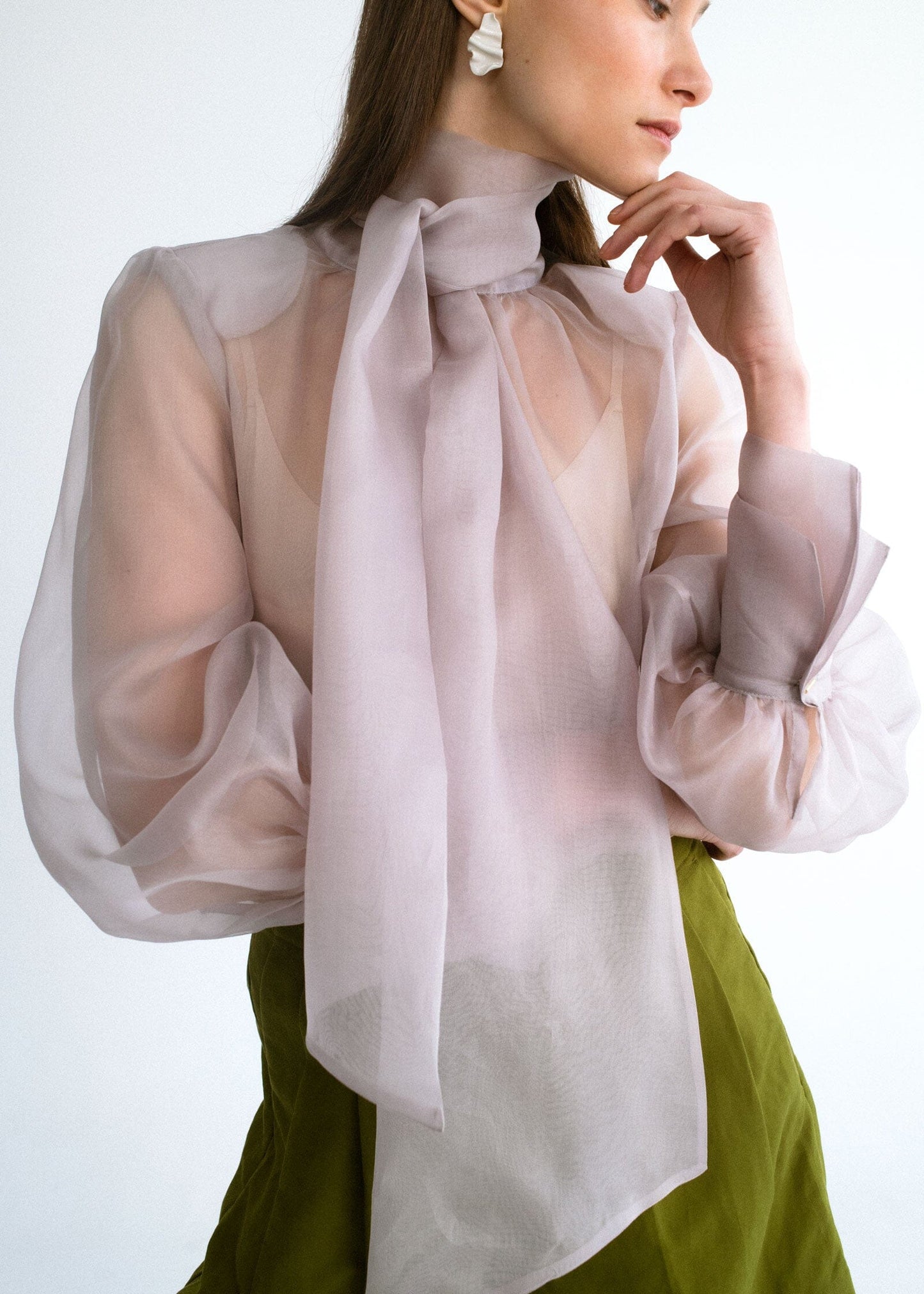 Camisa lazada gris claro Shirts & blouses Miguel Marinero 