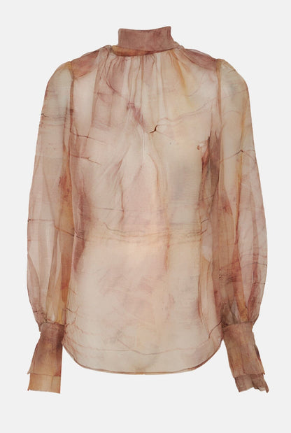 Camisa lazada organza estampada Shirts & blouses Miguel Marinero 