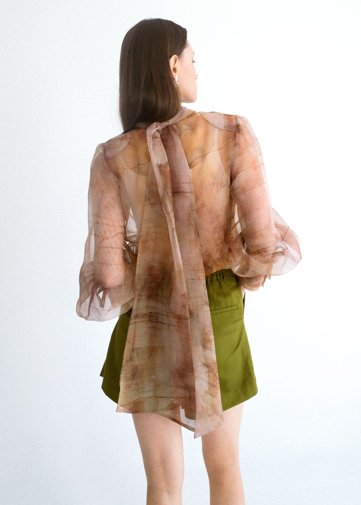 Camisa lazada organza estampada Shirts & blouses Miguel Marinero 