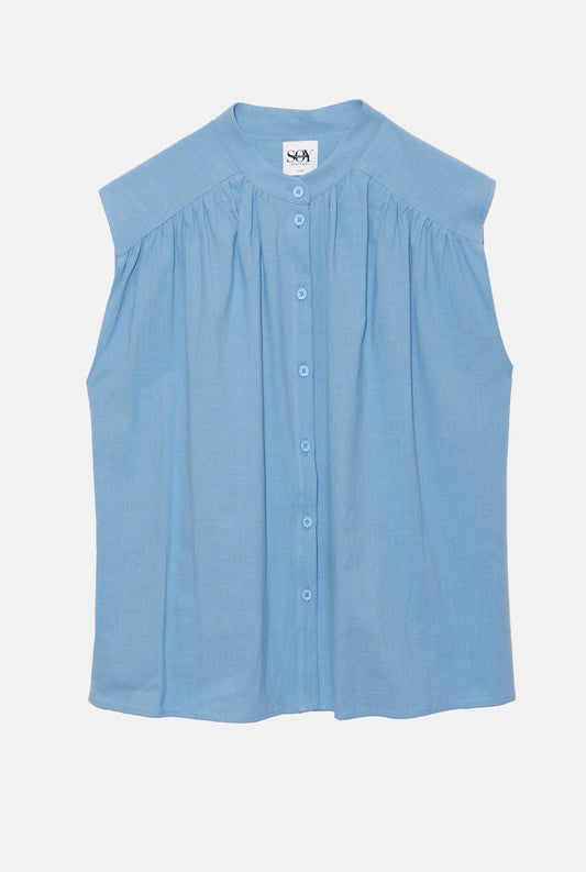 Camisa Leticia azul Shirts & blouses SOYFASCINANTE 