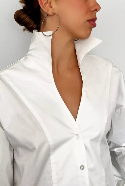 Camisa Lina Blanca Shirts & blouses Iki Essentials 