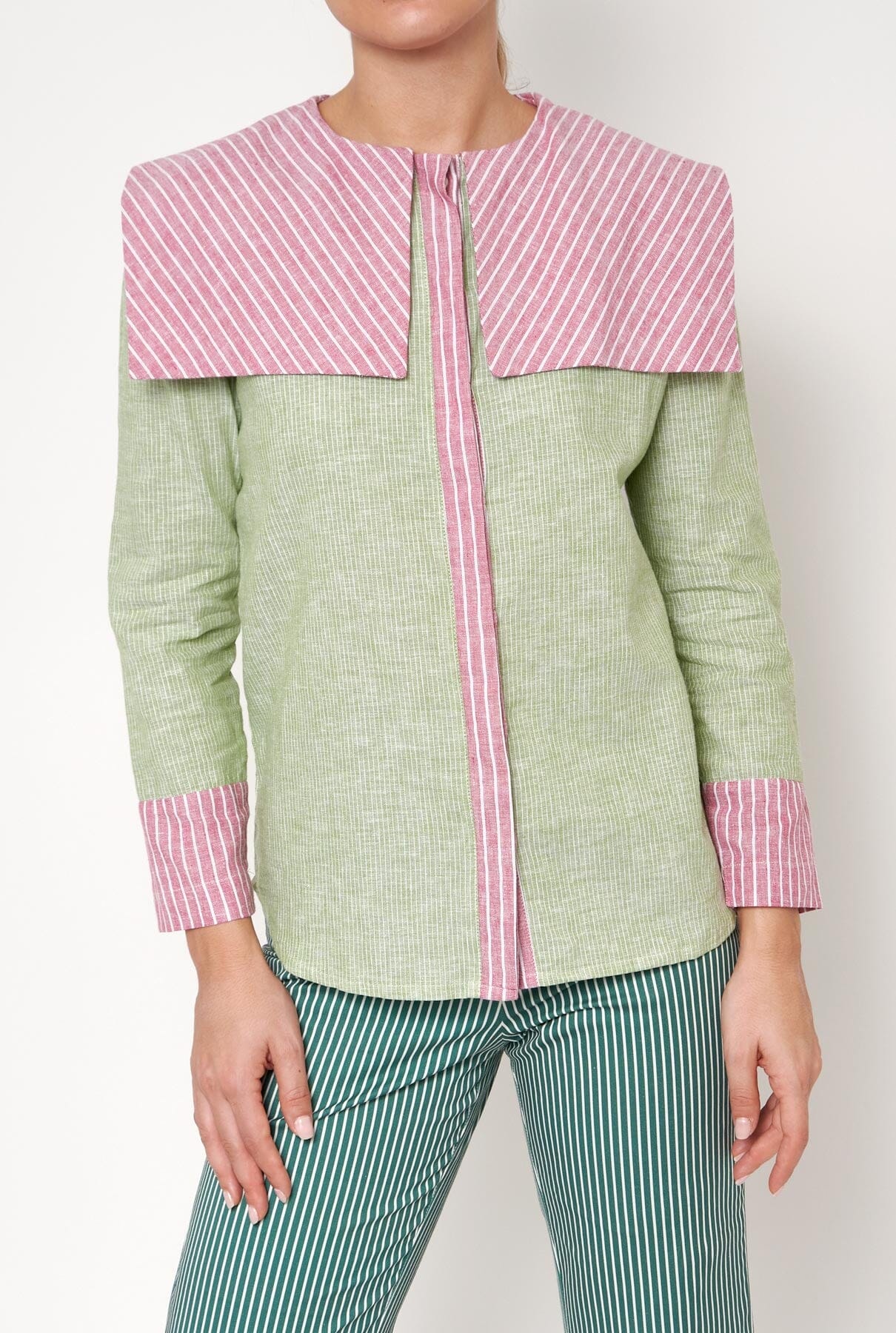 Camisa Loulou verde/rosa Shirts & blouses Vano Studio 