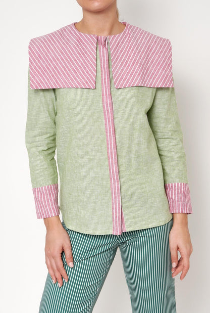 Camisa Loulou verde/rosa Shirts & blouses Vano Studio 