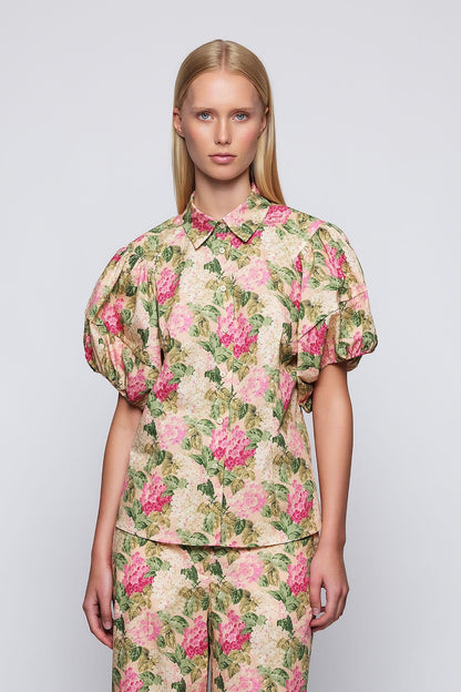 Camisa manga corta estampado floral algodón Shirts & blouses Mirto S / 36 