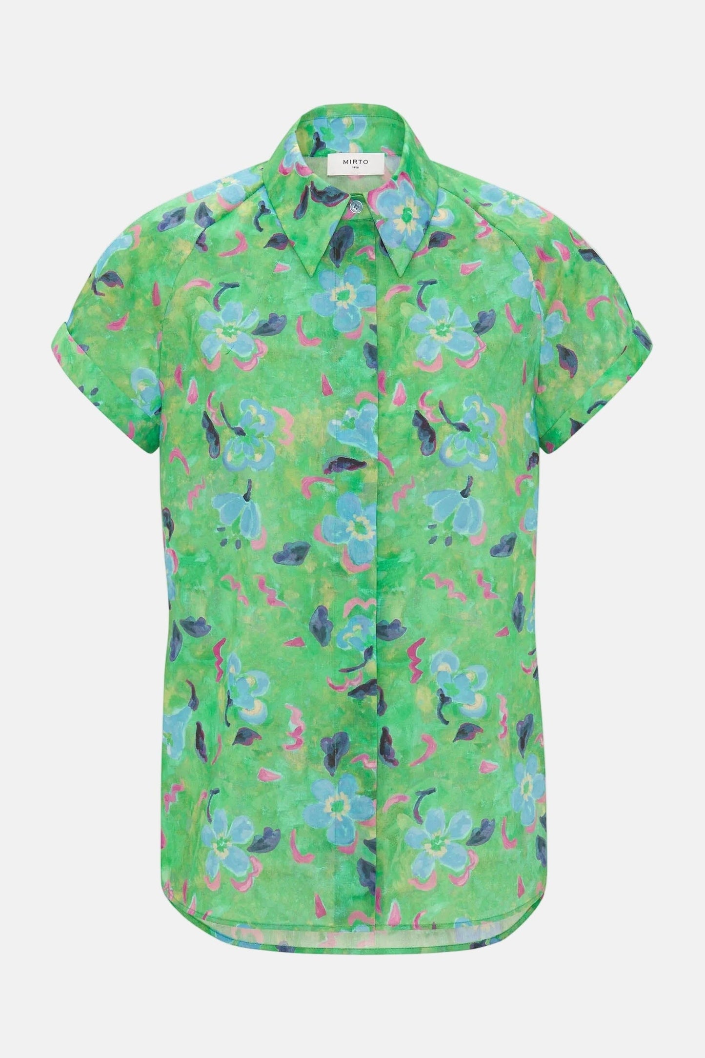 Camisa manga corta verde de algodón Shirts & blouses Mirto 