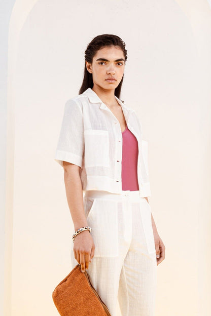 CAMISA MARELLA CORTA BLANCO Shirts & Blouses SOY FASCINANTE 