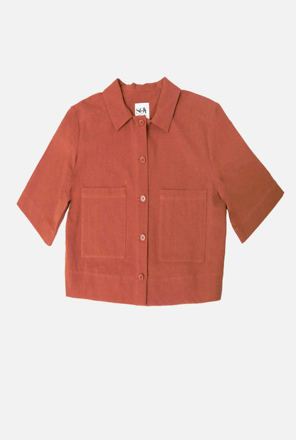 CAMISA MARELLA CORTA MARRÓN Shirts & blouses SOY FASCINANTE 