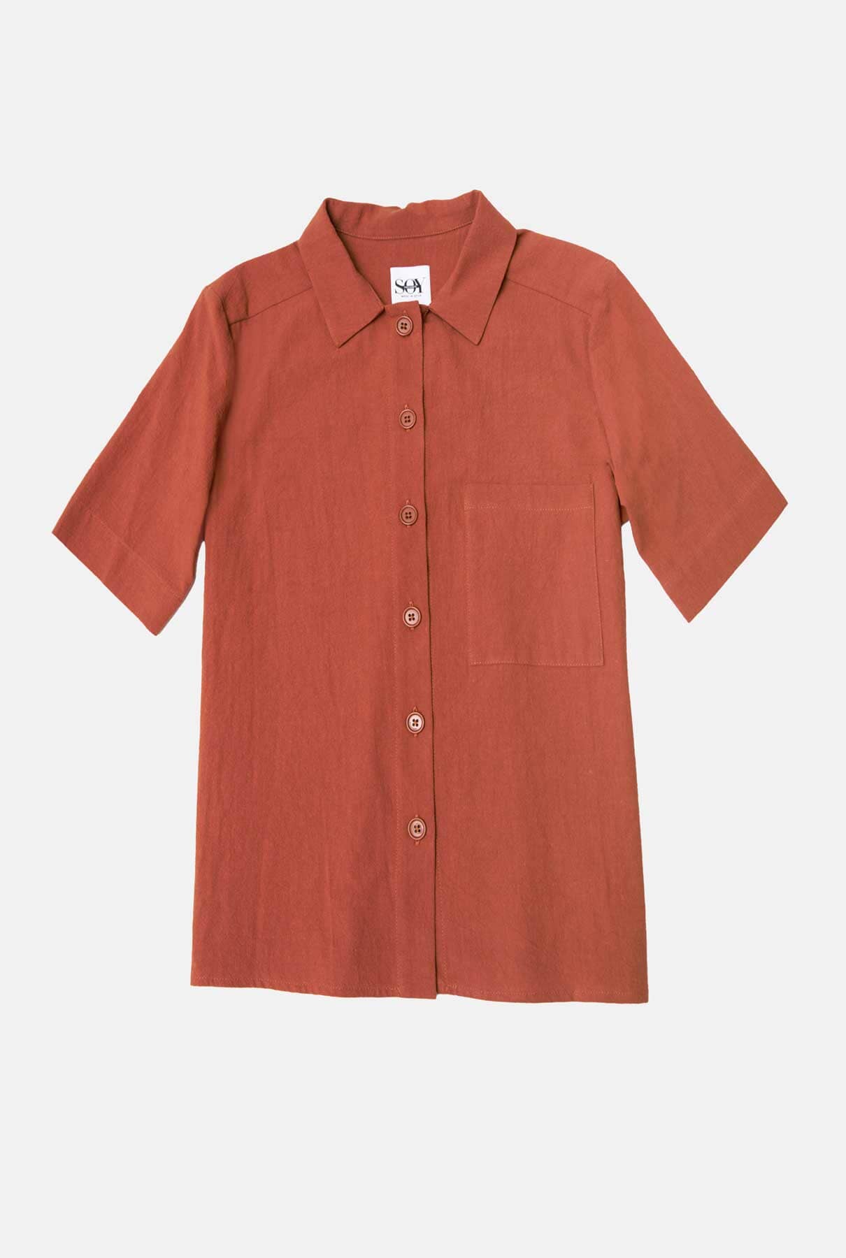 CAMISA MARELLA LARGA MARRÓN Shirts & Blouses SOY FASCINANTE 