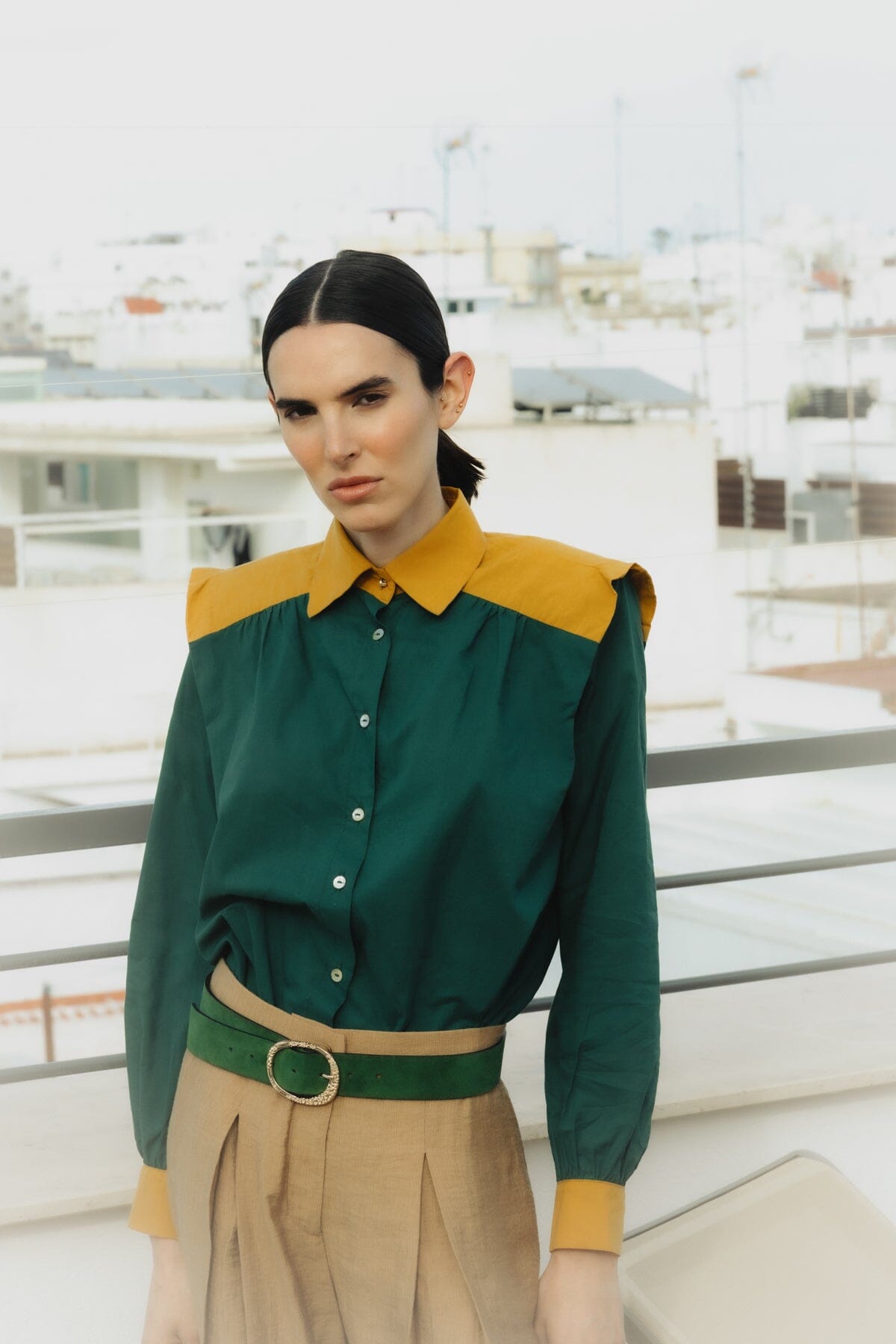 Camisa Marieta Duo Verde Shirts & blouses Julise Magon 