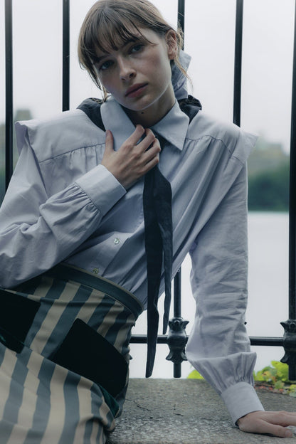 Camisa Marieta oxford azul Camisas Julise Magon 