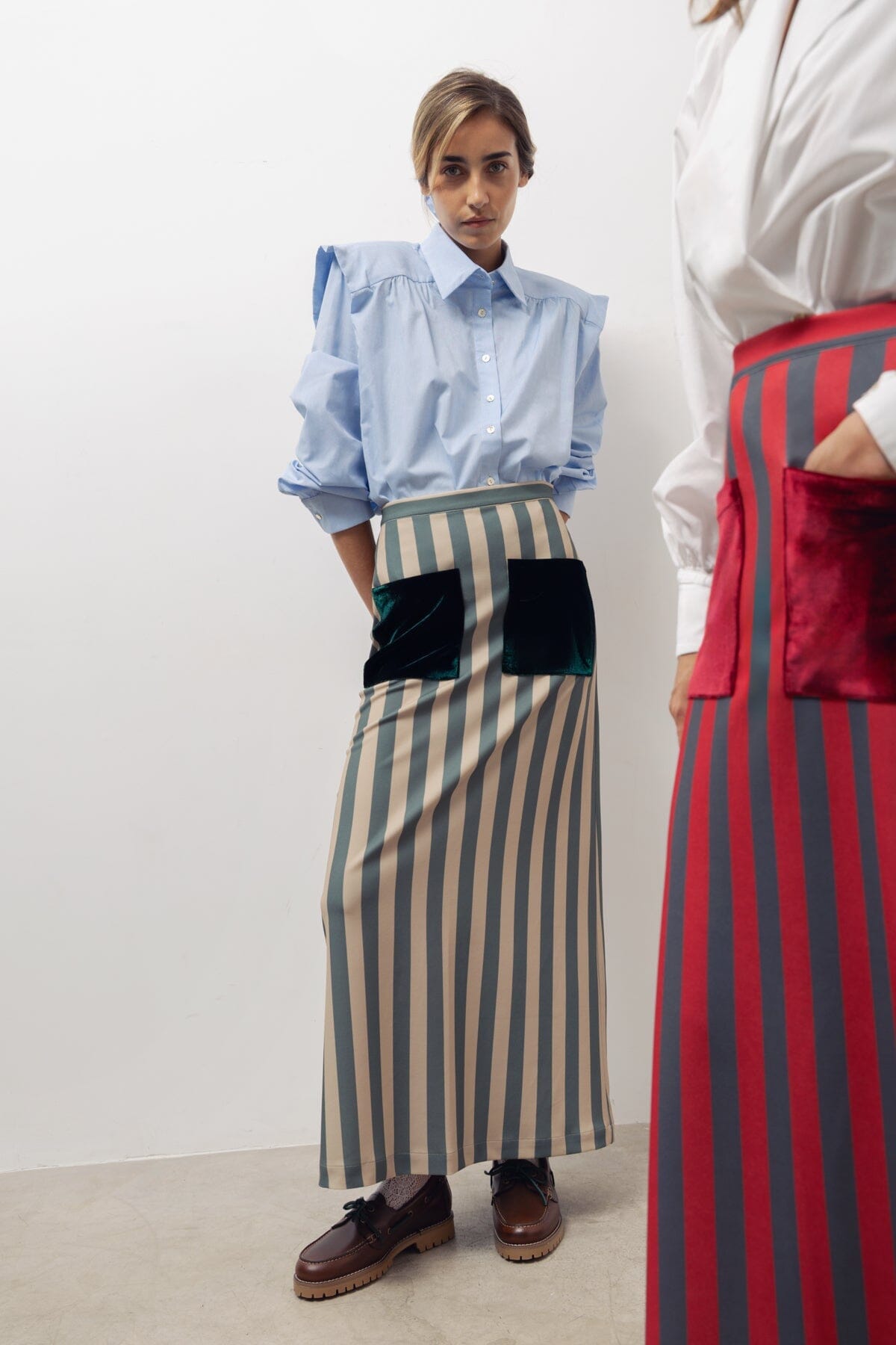 Camisa Marieta oxford azul Camisas Julise Magon 