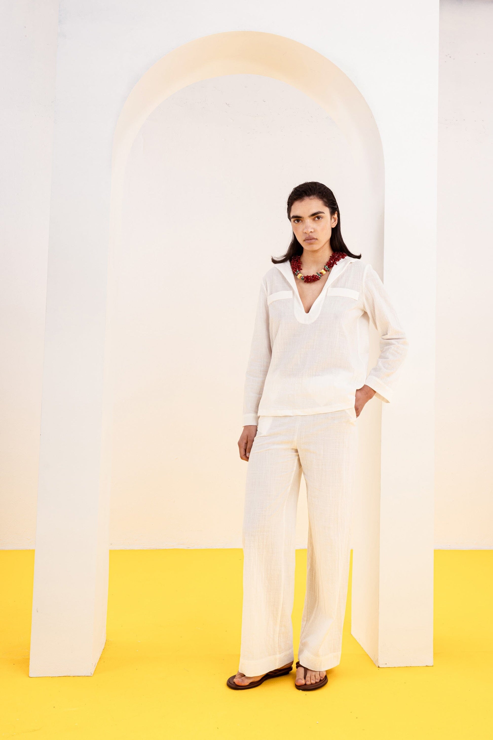 CAMISA MARINERA BLANCO Shirts & Blouses SOY FASCINANTE 