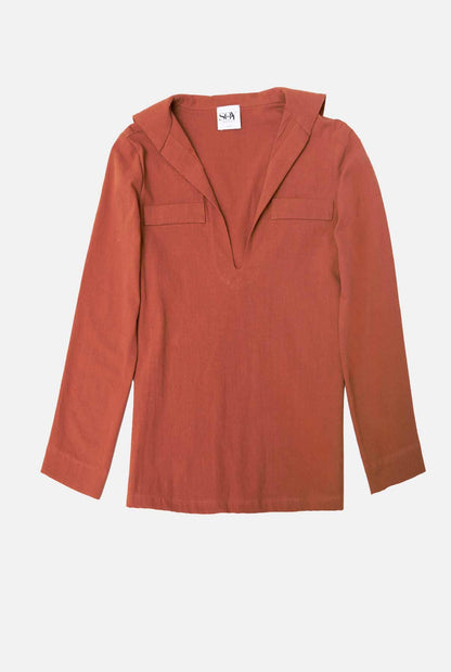 CAMISA MARINERA MARRÓN Shirts & Blouses SOY FASCINANTE 