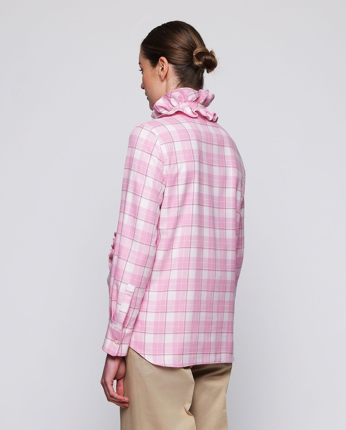 Camisa rosa de cuadros franela Shirts Mirto 