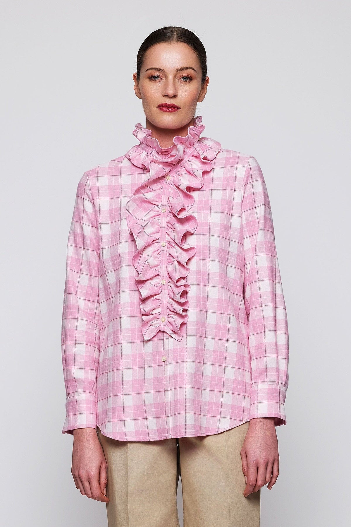 Camisa rosa de cuadros franela Shirts Mirto XS / 36 