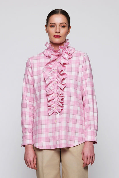 Camisa rosa de cuadros franela Shirts Mirto XS / 36 