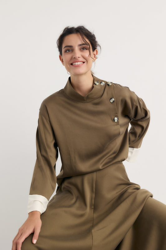 Camisa Saba verde - Preorder Shirts & Blouses Galcon Studio 