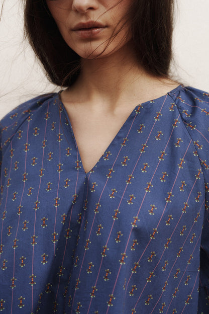 CAMISA SCARAB AZUL Shirts & Tops Himba Collection 