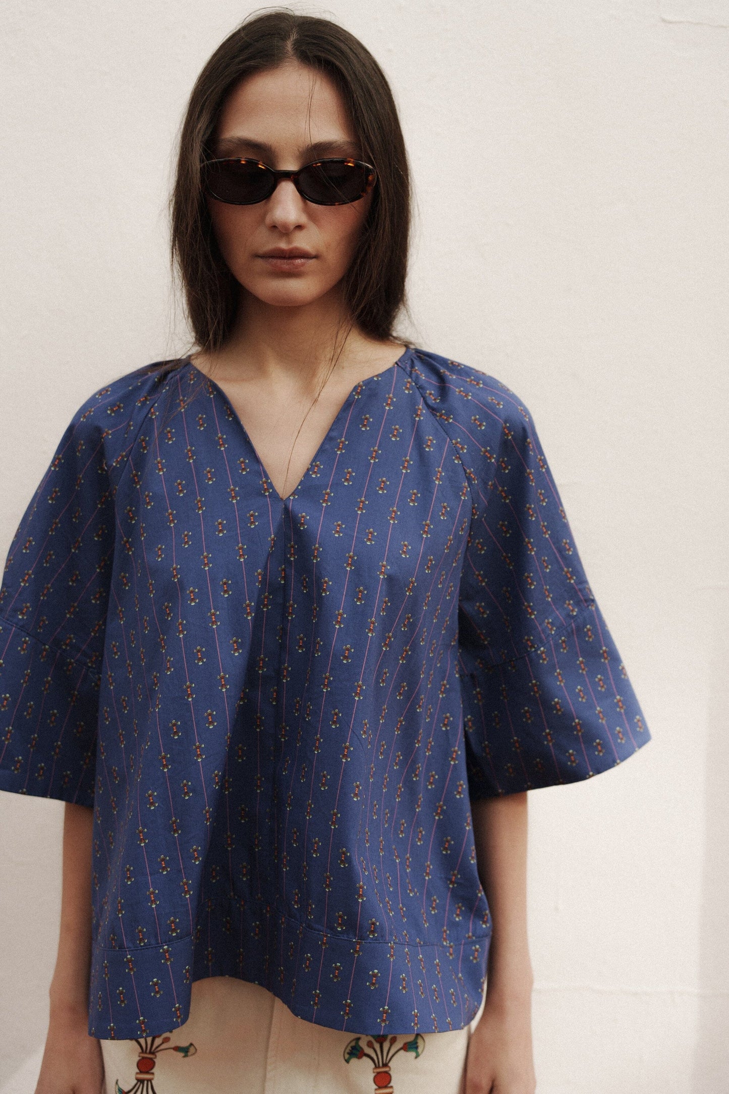 CAMISA SCARAB AZUL Shirts & Tops Himba Collection 