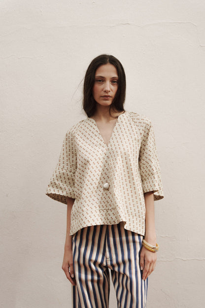 CAMISA SCARAB CRUDO Shirts & Tops Himba Collection 